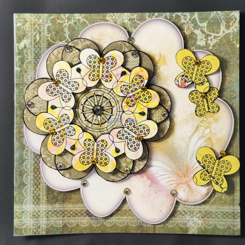 Handmade Dimensional Card - Generic - Birthday - Miss You - Hello -Mellow Yellow